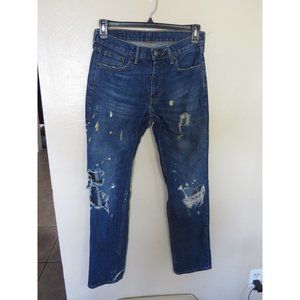 Levi's 514 Straight Leg Destroyed Stonewashed Jeans Size 30X32
